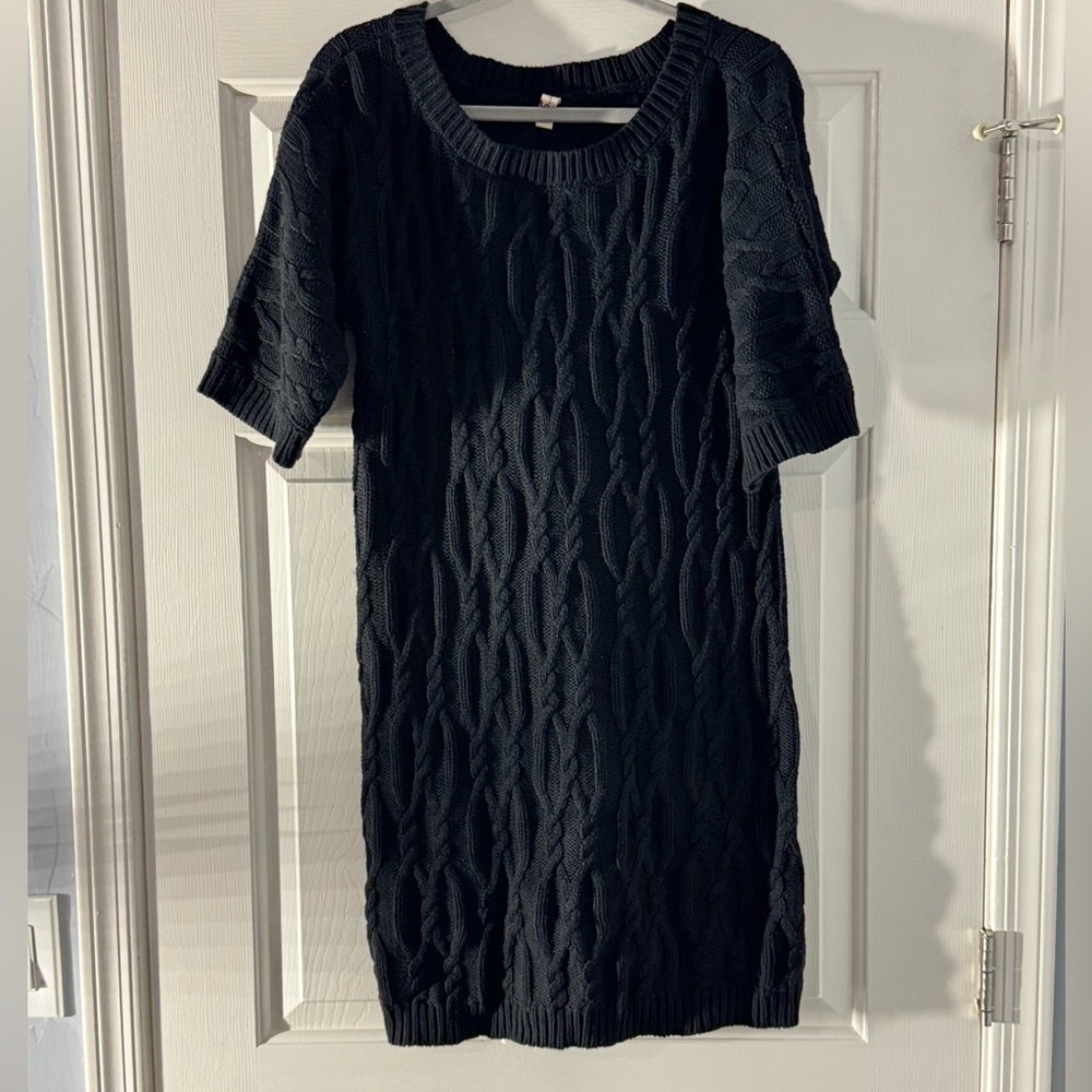 EUC S. Oliver Black Cable Knit Sweater Tunic